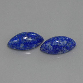 天然青金石，马眼形，11.7×6.2毫米，不透明