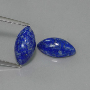 天然青金石，马眼形，11.7×6.2毫米，不透明