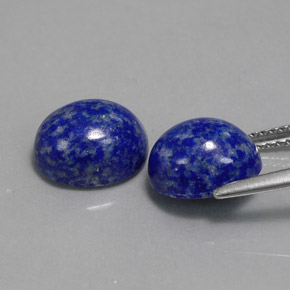 天然青金石，椭圆形切割，10×8.1毫米，不透明