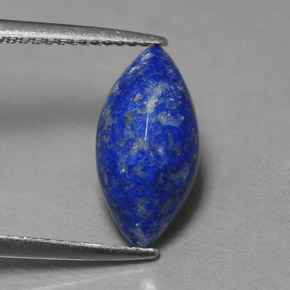 2.98克拉天然青金石，马眼形，13.7×7毫米，不透明