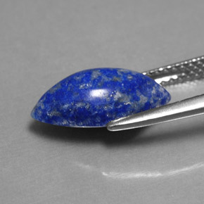 2.98克拉天然青金石，马眼形，13.7×7毫米，不透明
