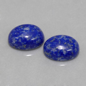 天然青金石，椭圆形切割，8.1×6.3毫米，不透明