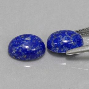 天然青金石，椭圆形切割，8.1×6.3毫米，不透明