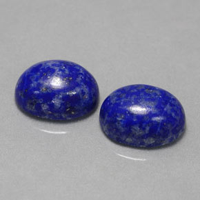 天然青金石，椭圆形切割，8.1×6.2毫米，不透明