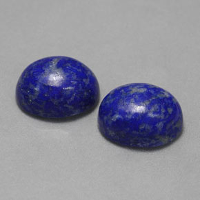 天然青金石，椭圆形切割，8.9×7.1毫米，不透明