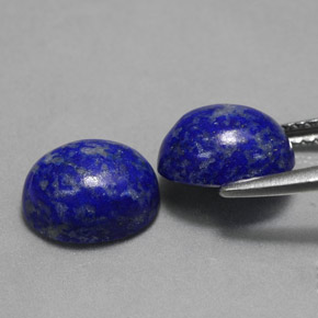 天然青金石，椭圆形切割，8.9×7.1毫米，不透明