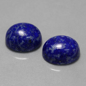 天然青金石，椭圆形切割，9×7.2毫米，不透明