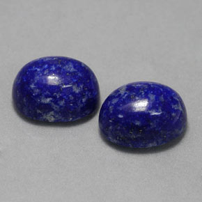 天然青金石，椭圆形切割，8.1×6.1毫米，不透明