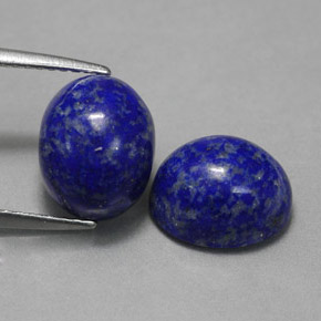 天然青金石，椭圆形切割，10×8.1毫米，不透明