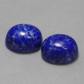 天然青金石，椭圆形切割，8.1×6.3毫米，不透明