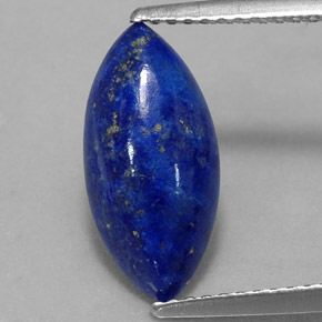 2.84克拉天然青金石，马眼形，14.6×7毫米，不透明