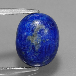 3.07克拉天然青金石，椭圆形切割，10.2×8.3毫米，不透明