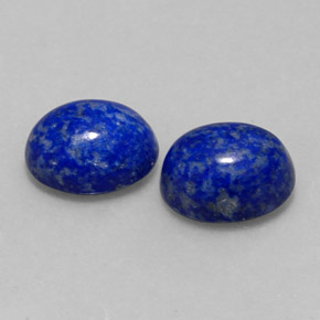 天然青金石，椭圆形切割，9.8×7.9毫米，不透明