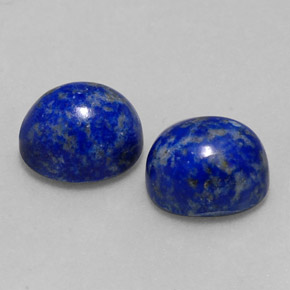天然青金石，椭圆形切割，9.9×8.2毫米，不透明