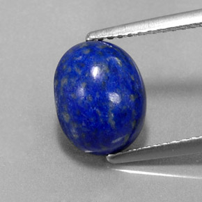 3.73克拉天然青金石，椭圆形切割，10×8毫米，不透明