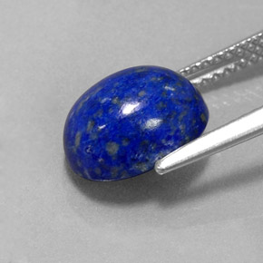 3.73克拉天然青金石，椭圆形切割，10×8毫米，不透明