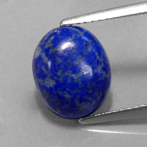 3.72克拉天然青金石，椭圆形切割，11.1×9.2毫米，不透明