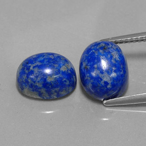 天然青金石，椭圆形切割，10.3×8.2毫米，不透明