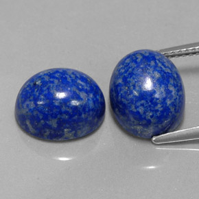 天然青金石，椭圆形切割，11.1×9.1毫米，不透明