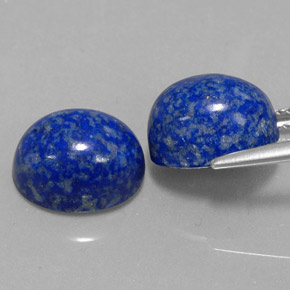 天然青金石，椭圆形切割，11.1×9.1毫米，不透明