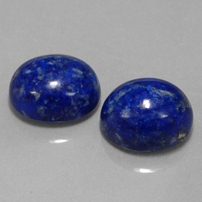 天然青金石，椭圆形切割，11.2×9.2毫米，不透明
