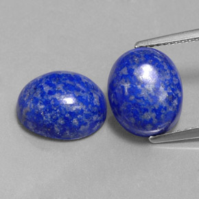 天然青金石，椭圆形切割，11.1×9.1毫米，不透明