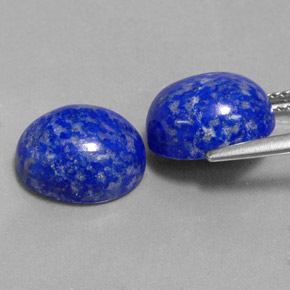 天然青金石，椭圆形切割，11.1×9.1毫米，不透明