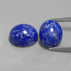 天然青金石，椭圆形切割，10×8.2毫米，不透明