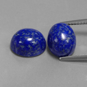 天然青金石，椭圆形切割，9.8×8.1毫米，不透明