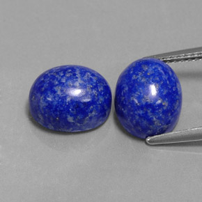 天然青金石，椭圆形切割，10.2×8.2毫米，不透明