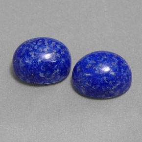 天然青金石，椭圆形切割，10.2×8.2毫米，不透明