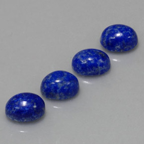 天然青金石，椭圆形切割，8.1×6.1毫米，不透明