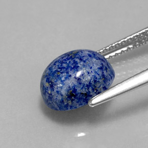 3.08克拉天然青金石，椭圆形切割，9.5×8.1毫米，不透明