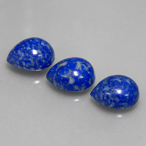 天然青金石，梨形，10.1×8.2毫米，不透明