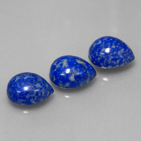 天然青金石，梨形，10.1×8.2毫米，不透明