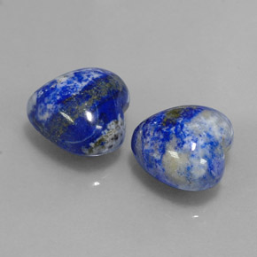 天然青金石，心形，10.8×10.2毫米，不透明