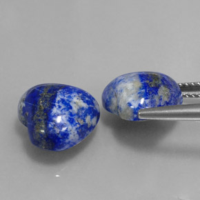 天然青金石，心形，10.8×10.2毫米，不透明