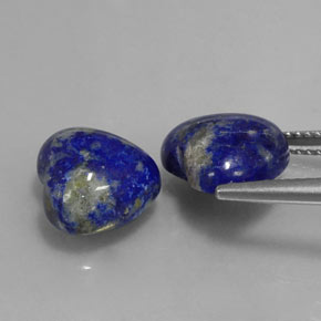 天然青金石，心形，10.8×10毫米，不透明