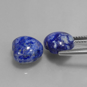 天然青金石，心形，10×9毫米，不透明