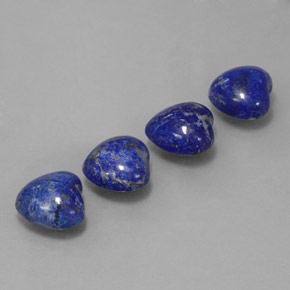 天然青金石，心形，10.9×10毫米，不透明