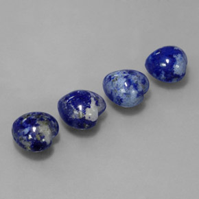 天然青金石，心形，10×9.5毫米，不透明