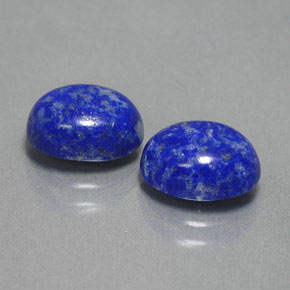 天然青金石，椭圆形切割，9.1×7.1毫米，不透明