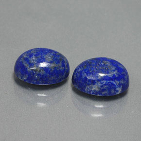 天然青金石，椭圆形切割，9×7.1毫米，不透明