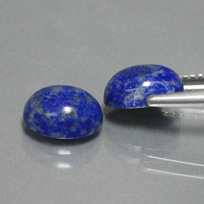 天然青金石，椭圆形切割，9×7.1毫米，不透明