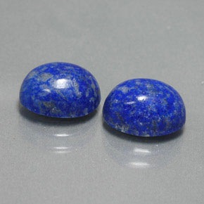 天然青金石，椭圆形切割，9.1×7毫米，不透明