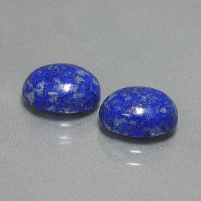 天然青金石，椭圆形切割，8.9×7.1毫米，不透明