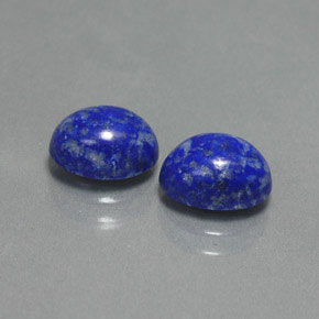 天然青金石，椭圆形切割，8×6.1毫米，不透明