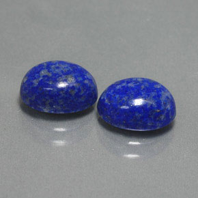 天然青金石，椭圆形切割，8.9×7.2毫米，不透明