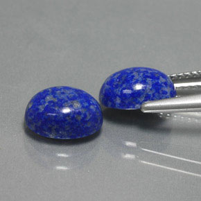 天然青金石，椭圆形切割，8.9×7.2毫米，不透明