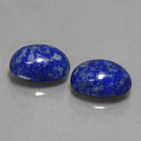 天然青金石，椭圆形切割，8.1×6.1毫米，不透明